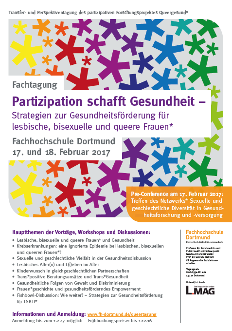 Plakat der Veranstaltung "Partizipation schafft Gesundheit"